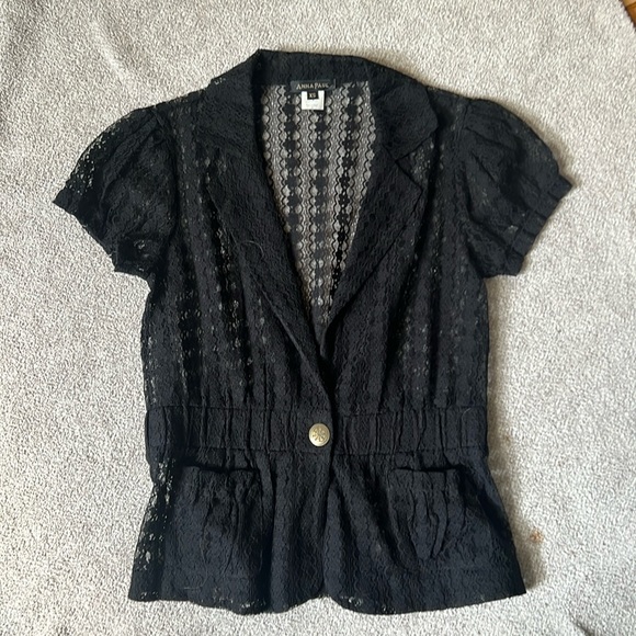 Anna Paul Black dressy top - Picture 1 of 4